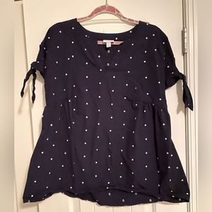 Navy maternity top